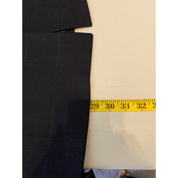 Mark Shale Skirt Suit Navy Plaid Single-Button Blazer Size 14 - Picture 12 of 16